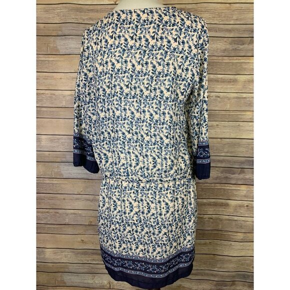 Prato Womens Dress Size 2 Tie Waist Floral Border - Picture 5 of 8